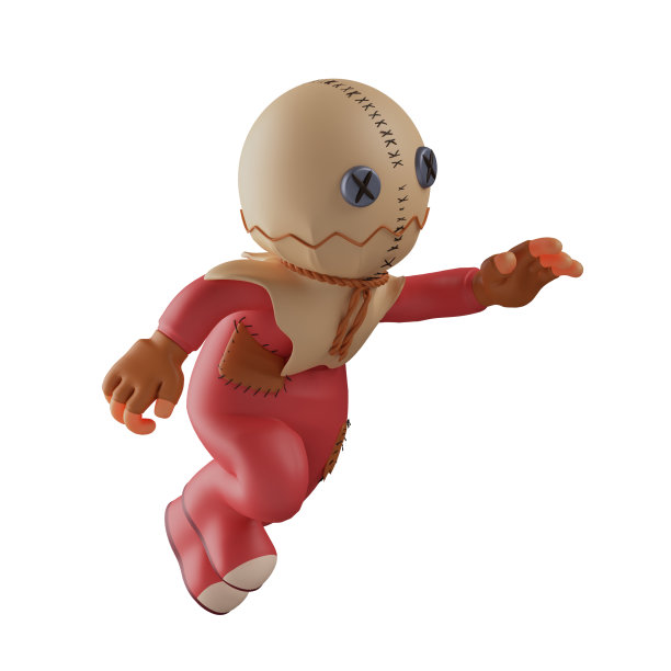 一个吸引人的3D特技卡通插图有一个飞行的姿势图片下载