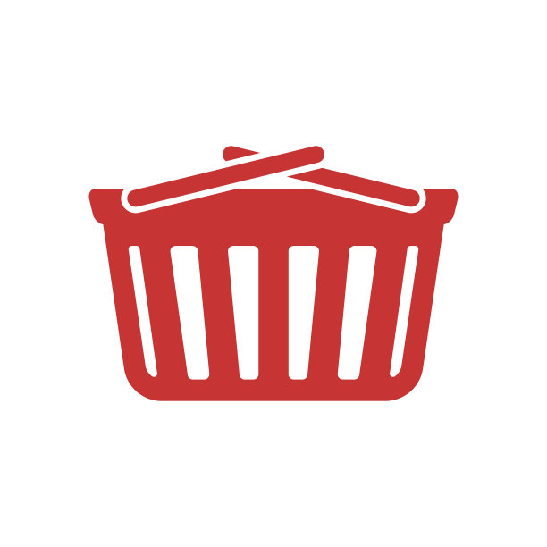 购物篮图标设计模板插图矢量孤立图片下载