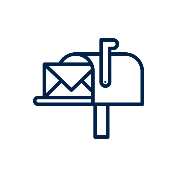 邮箱邮政图标矢量插图模板孤立的白色背景。图片下载