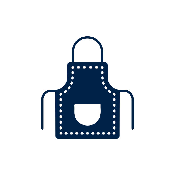 围裙图标设计隔离在白色背景上。矢量图图片下载