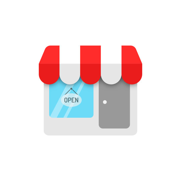 商店图标矢量设计。图片下载