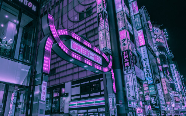 Kabukicho Ichibangai (歌舞伎町一番街) in Kabukicho, Shinjuku, Tokyo Japan图片下载