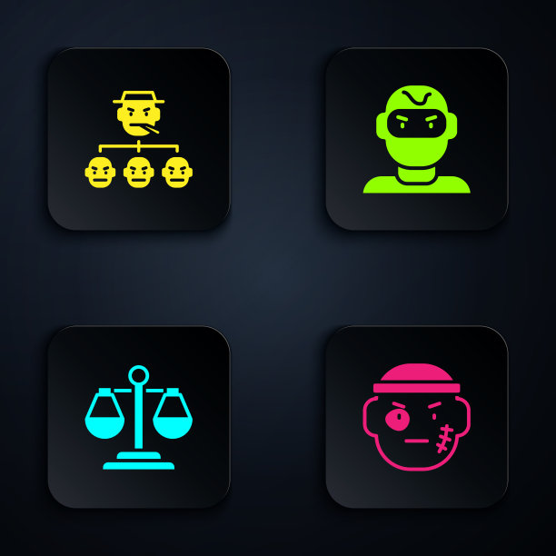 设置强盗黑手的正义和小偷的天平图片下载