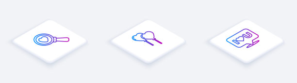 设等距线搜索心与爱的气球图片下载