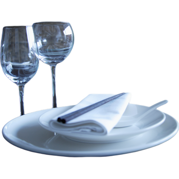 酒杯和碟子筷子勺子图片下载