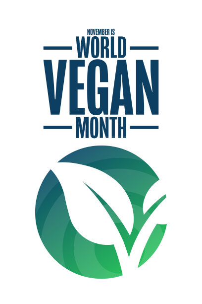 11月是世界素食月。节日的概念。模板背景，旗帜，卡片，海报与文字题词。向量EPS10插图。图片下载