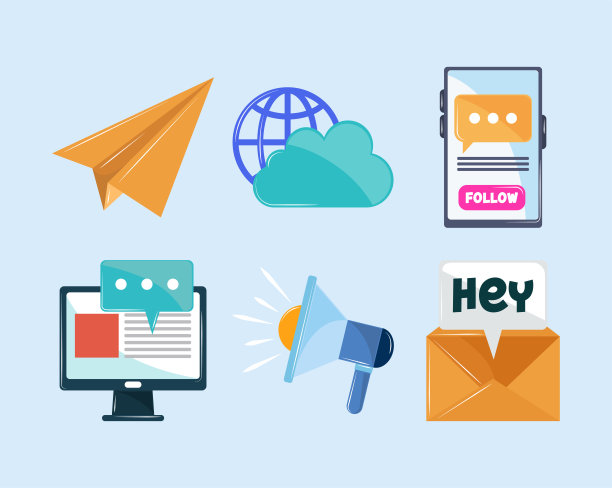 社交媒体图标图片下载