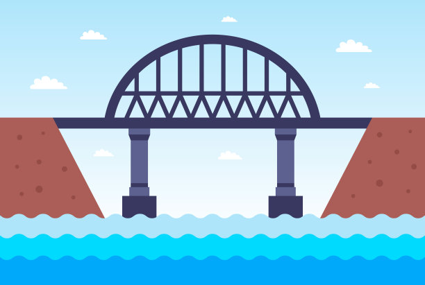 河对岸有一座铁桥图片下载