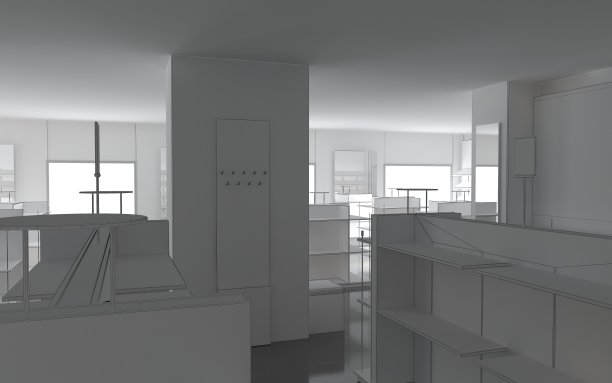 购物中心，室内可视化，3D插图，cg渲染图片下载