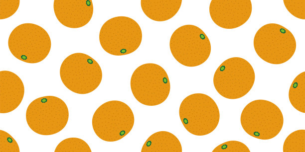 橙色的插图背景。无缝模式。图片下载