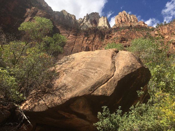 十月在犹他州锡安国家公园的翡翠池小径。图片下载