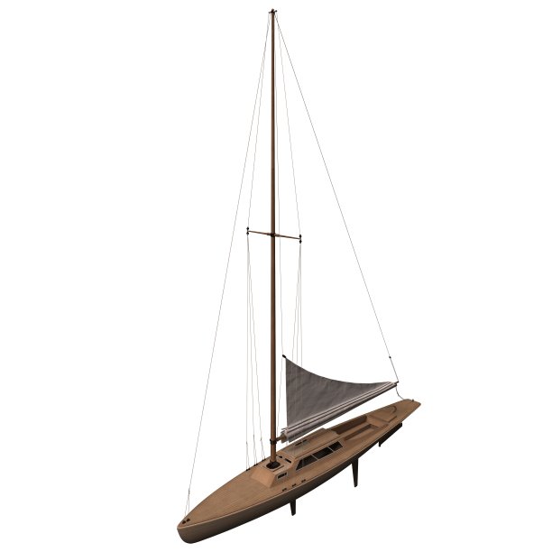 帆船孤立在白色背景3d插图图片下载