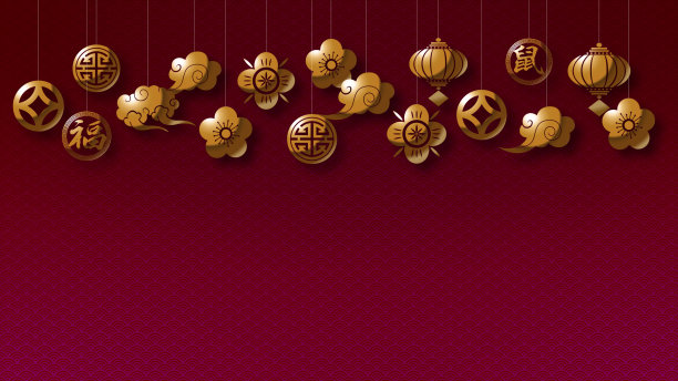 快乐春节2022背景装饰图片下载