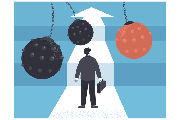 坚韧的商人，面对困难，克服障碍图片下载