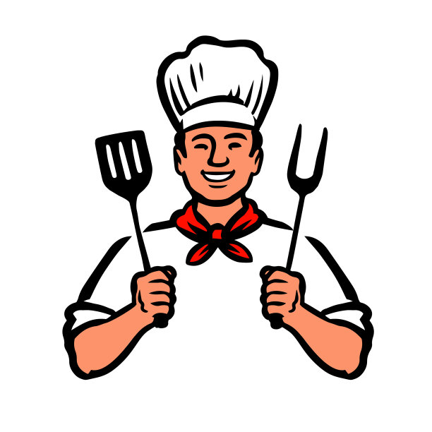 卡通厨师烤牛排烹饪新鲜图片下载