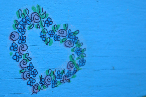 蓝色的心图片下载