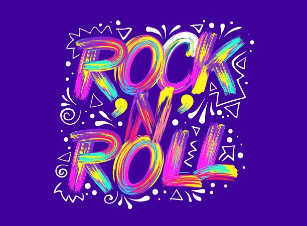 字体海报与书法文字。抽象的海报设计。矢量插图。图片下载