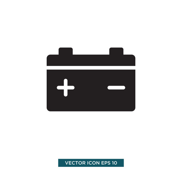 Accu电池图标矢量插图图片下载