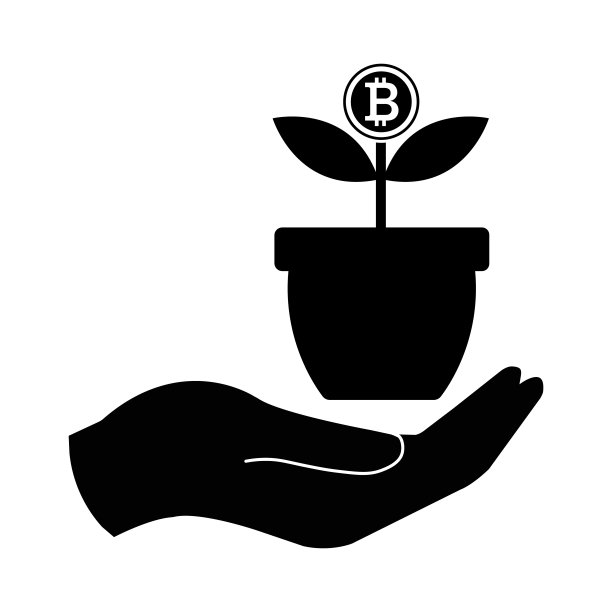 赚钱概念增长种植比特币在手图片下载