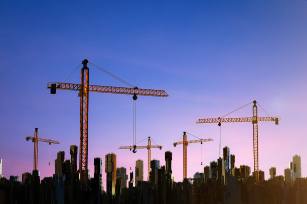 城市施工起重机图片下载