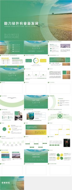 绿色农业健康食品公司介绍PPT图片下载