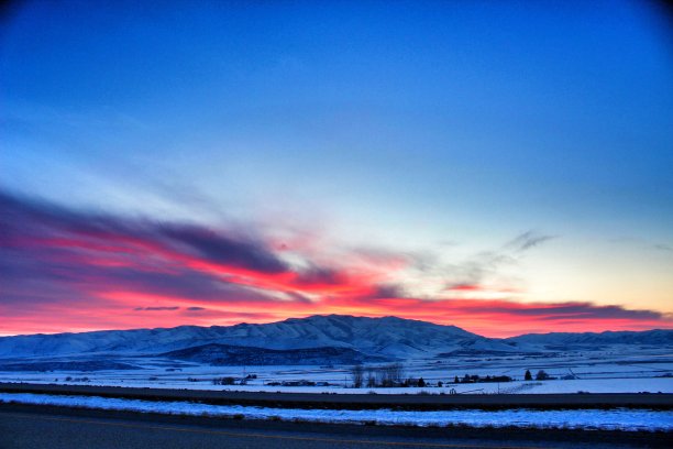 路边的日落图片下载