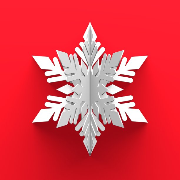 3D圣诞装饰:雪花图片下载