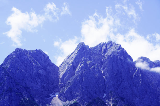 Allgäu阿尔卑斯山的山景。山全景。图片下载