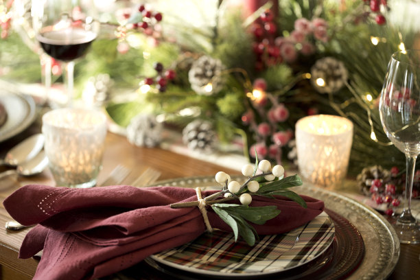 圣诞节餐桌图片下载