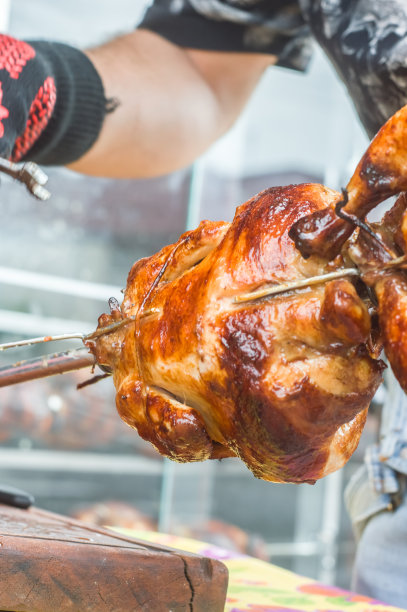 用鸡肉机烤鸡图片下载