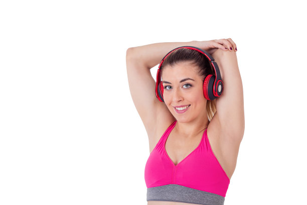 年轻美丽的有吸引力的健康的女人或女孩伸展她的手臂肌肉后沉重的硬核健身房锻炼训练在健身房接近真实的人锻炼图片下载