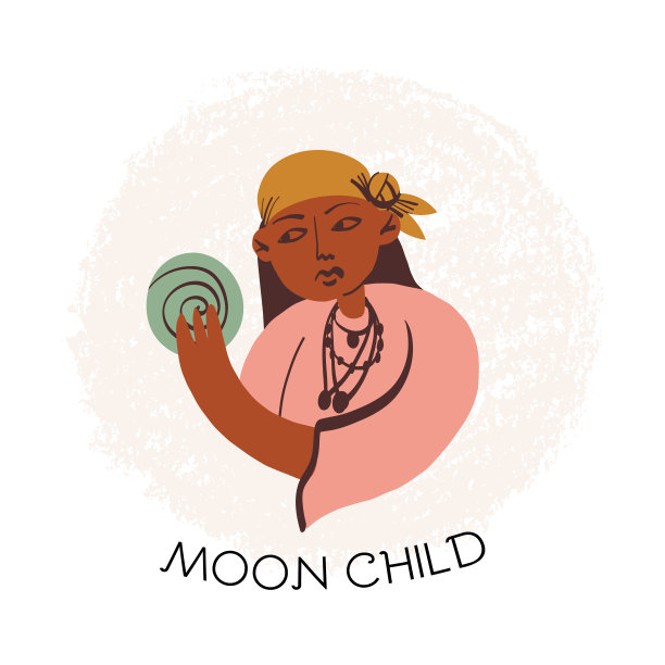 神秘的占卜卡牌设计，未来预测者水晶球，矢量手绘插画图片下载