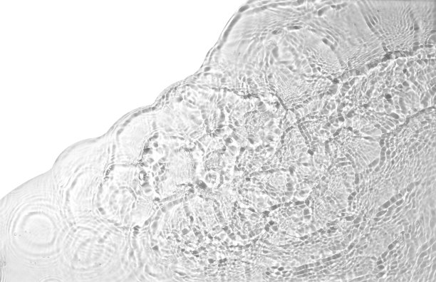 溅干净水的纹理孤立在白色背景上图片下载
