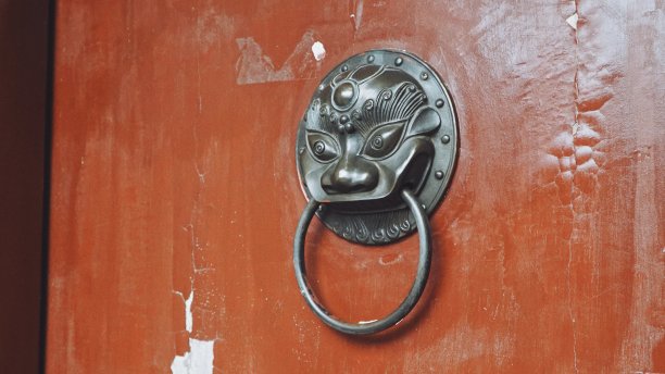 中国古代狮头门环图片下载