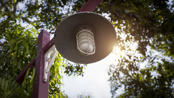 后院有盏灯。图片下载