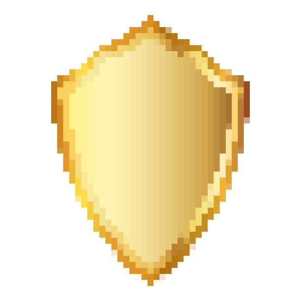 盾牌的像素艺术设计。矢量插图。图片下载