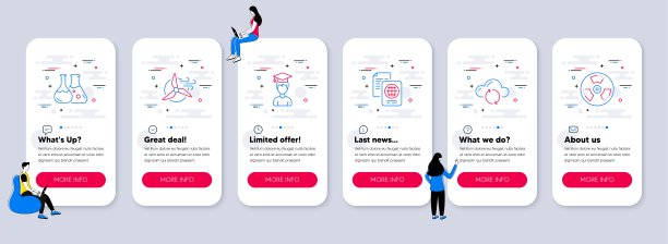 一套科学图标，如学生，云同步，化学实验室。向量图片下载