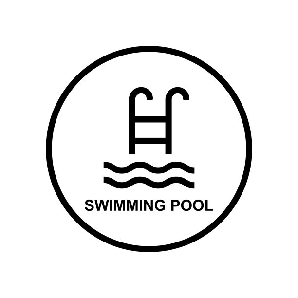 游泳池轮廓图标矢量图片下载