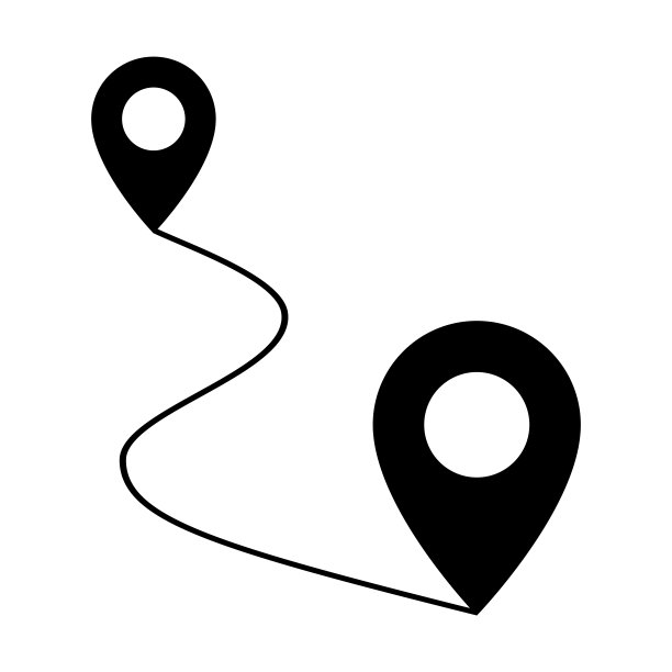 距离图标矢量图形设计，标志，网站，社交媒体，移动应用程序，UI插图图片下载