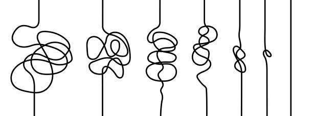 手绘线条。混乱的线条。绘制线性迷宫图片下载