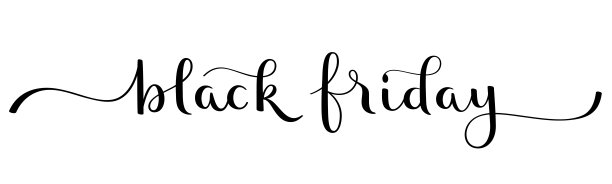 黑色星期五黑色毛笔书法横幅图片下载