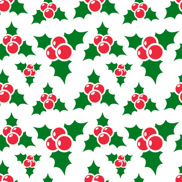 冬青贝里图案设计印刷模板相关的圣诞节图片下载