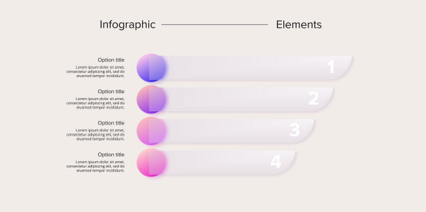 具有4个步骤圈的业务流程图信息图。圆形的公司工作流图形元素。公司流程图幻灯片。玻璃形态设计中的矢量信息图形。图片下载
