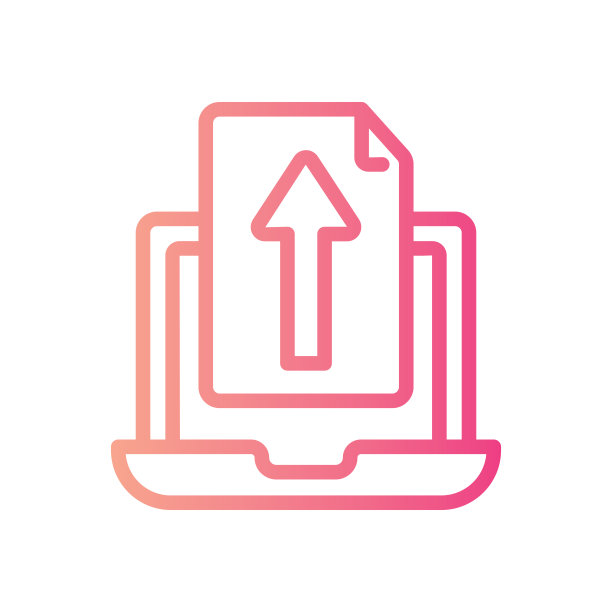 上传渐变图标隔离在白色背景图片下载