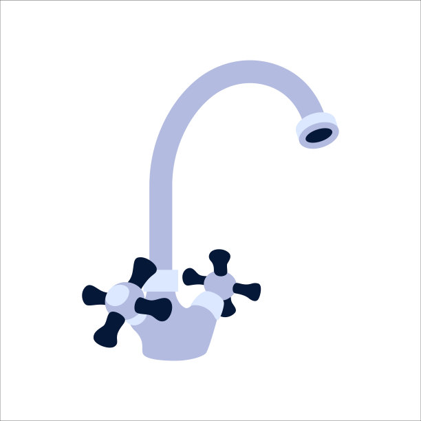 厨房水龙头矢量插图。图片下载