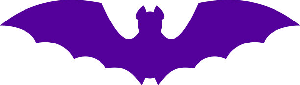 万圣节飞行蝙蝠剪影。平面向量插图。图片下载