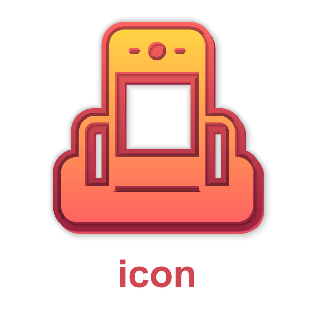 金金属探测器在机场图标隔离上图片下载