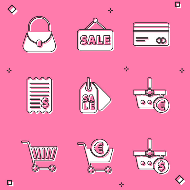 手提袋挂招牌与销售信用卡图片下载