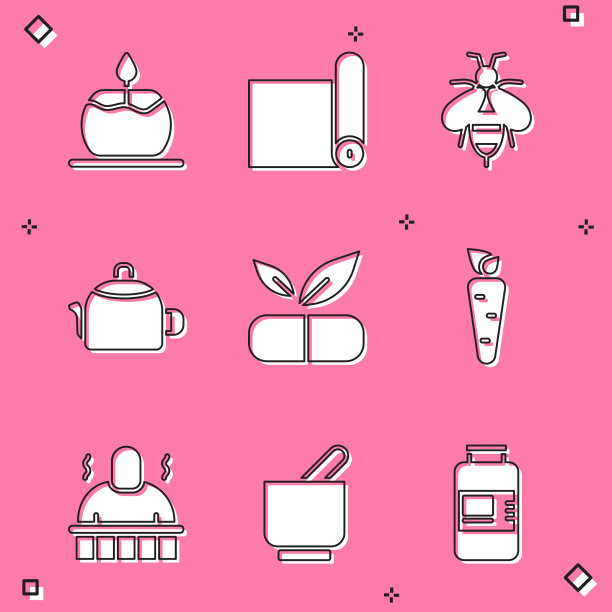 配备芳香蜡烛健身垫卷蜜蜂水壶图片下载