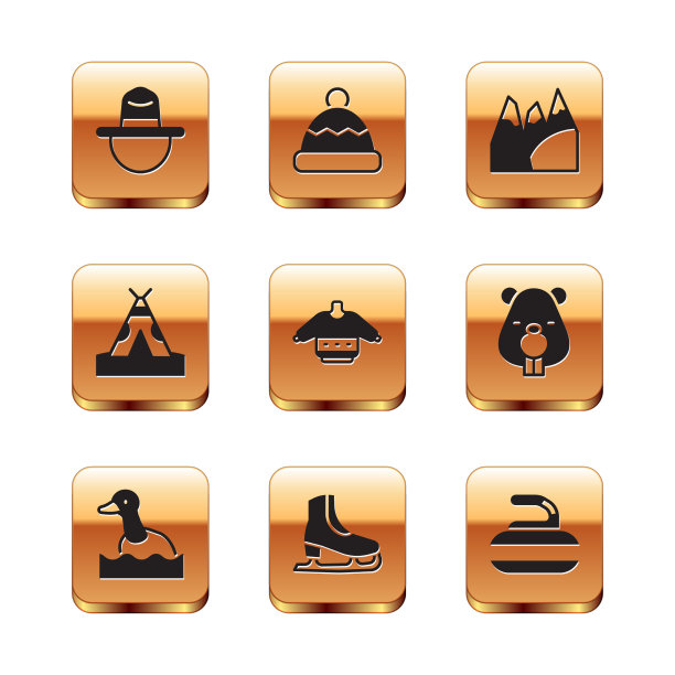 设置加拿大护林员帽子飞鸭溜冰鞋图片下载